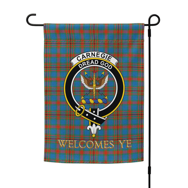 Carnegie Ancient Clan Badge Tartan Garden Flag