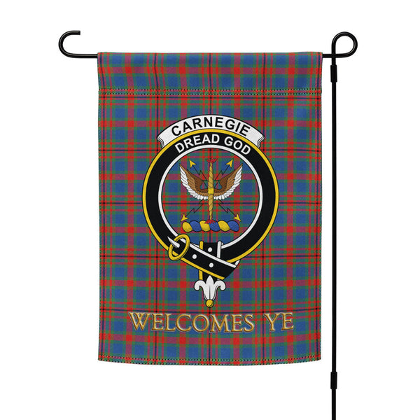 Carnegie Modern Clan Badge Tartan Garden Flag