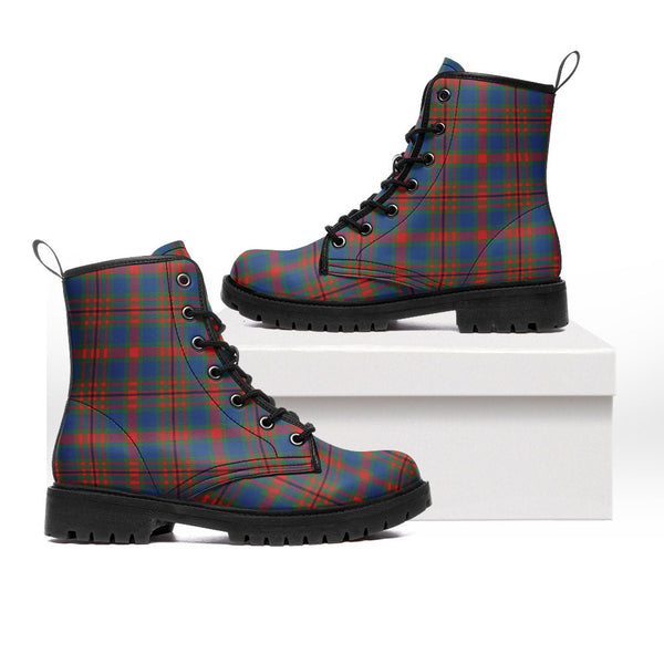 Carnegie Modern Clan Badge Tartan Leather Boots