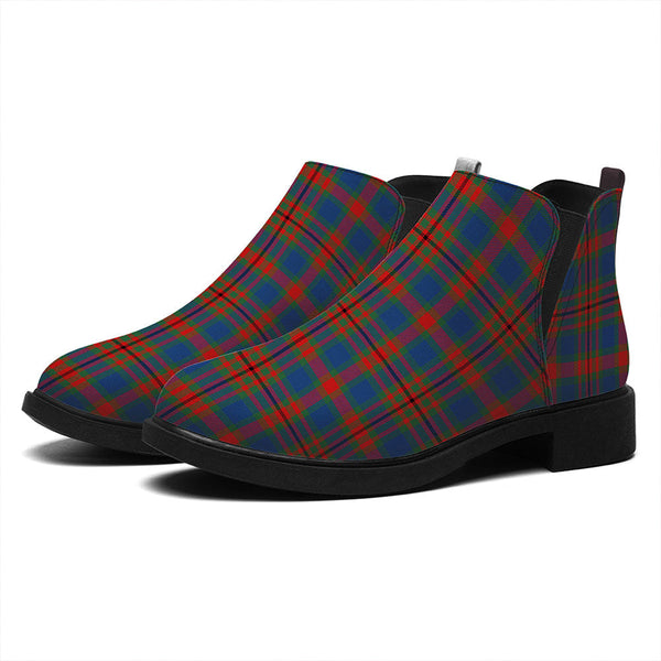 Carnegie Modern Tartan Flat Ankle Boots