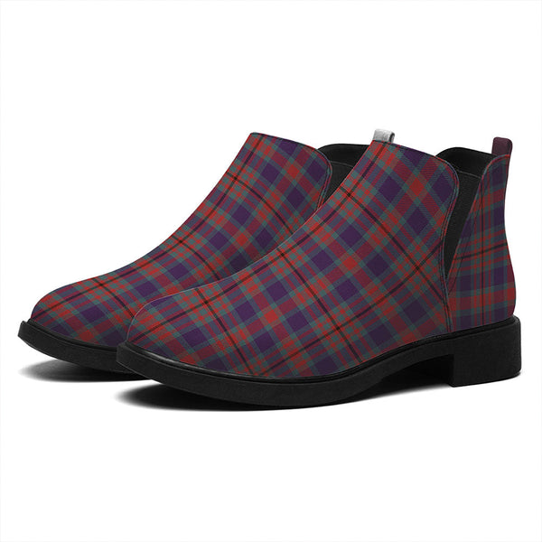 Carnegie Weathered Tartan Flat Ankle Boots