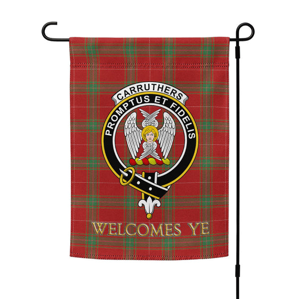 Carruthers Modern Clan Badge Tartan Garden Flag
