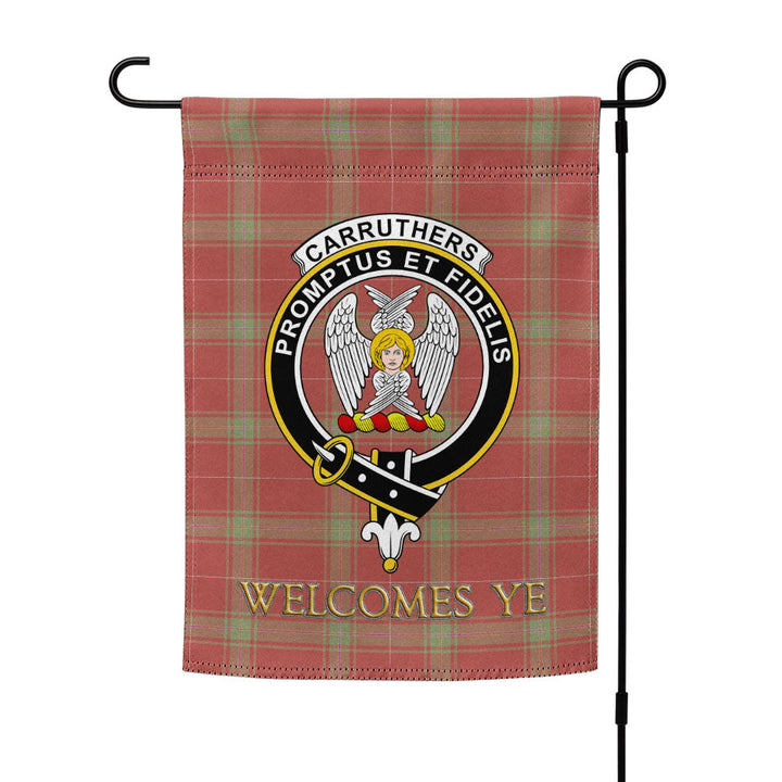 Carruthers Weathered Clan Badge Tartan Garden Flag