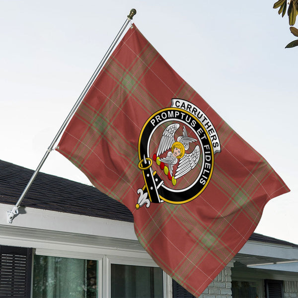 Carruthers Weathered Clan Badge Tartan House Flag