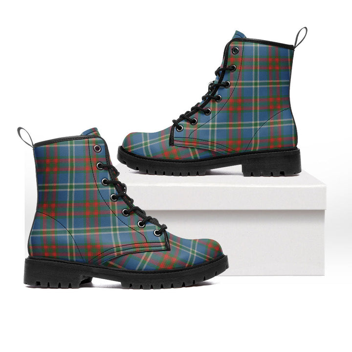 Cathcart Ancient Clan Badge Tartan Leather Boots