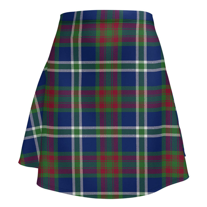 Cathcart Modern Clan Badge Tartan Flared Skirt