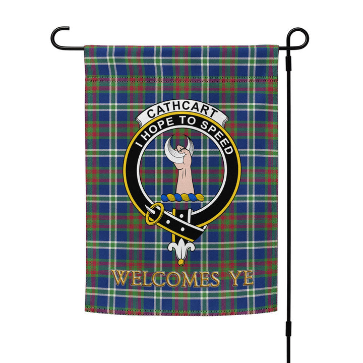 Cathcart Modern Clan Badge Tartan Garden Flag