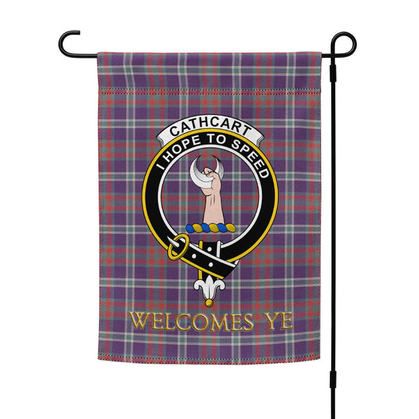 Cathcart Weathered Clan Badge Tartan Garden Flag