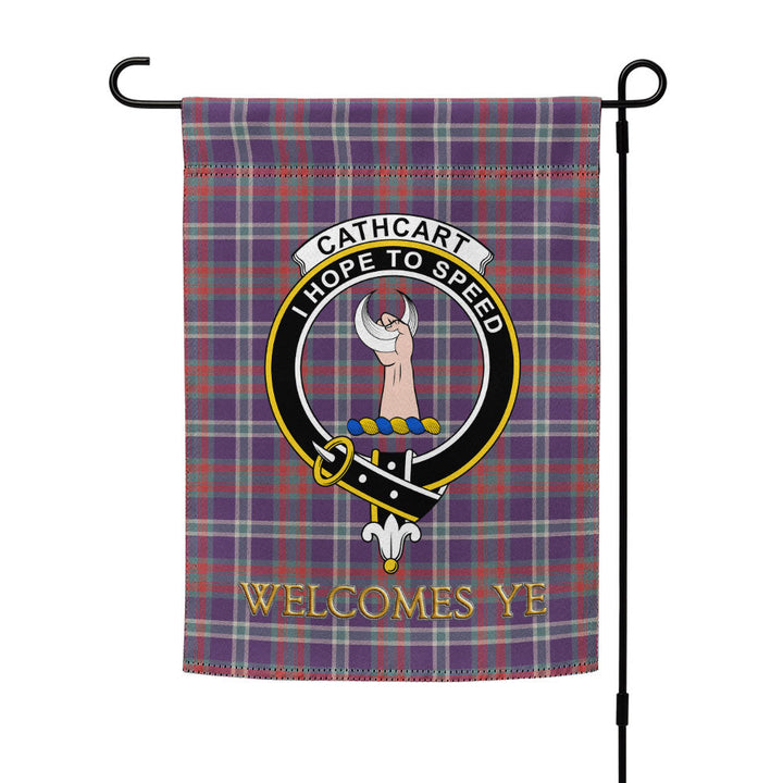 Cathcart Weathered Clan Badge Tartan Garden Flag