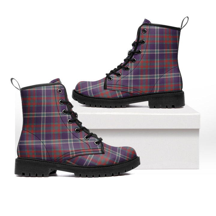 Cathcart Weathered Clan Badge Tartan Leather Boots