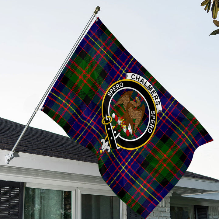 Chalmers Modern Clan Badge Tartan House Flag