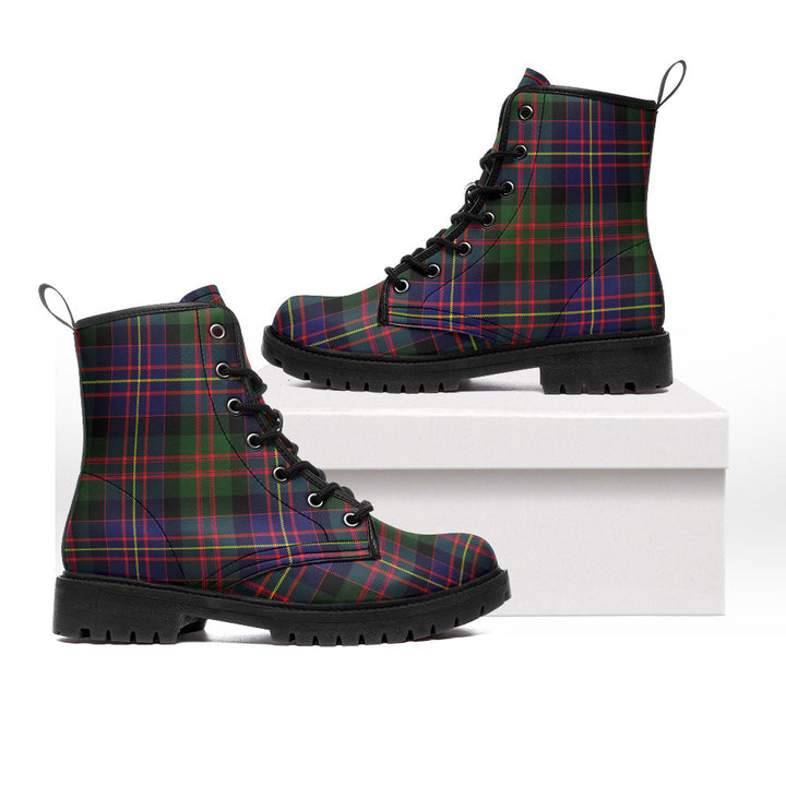 Chalmers Modern Clan Badge Tartan Leather Boots