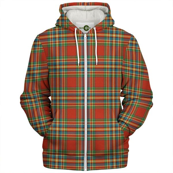Chattan Ancient Clan Badge Tartan Sherpa Hoodie