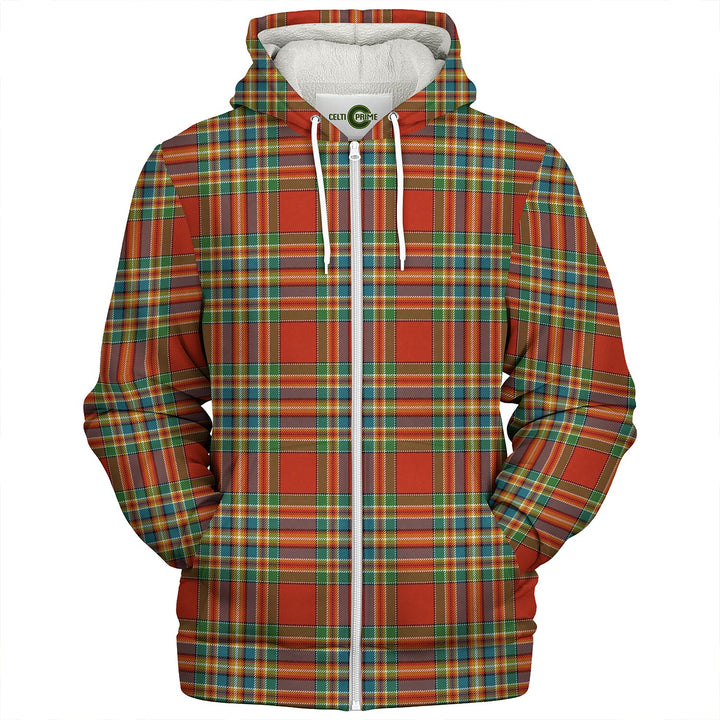 Chattan Ancient Clan Badge Tartan Sherpa Hoodie