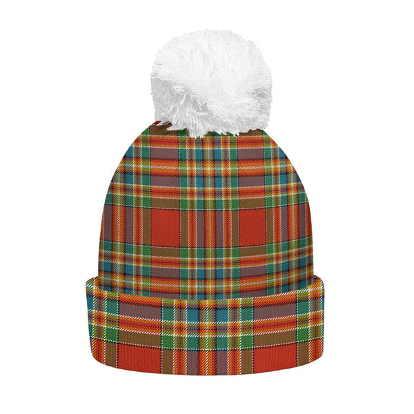 Chattan Ancient Clan Badge Tartan Bobble Beanie Hat