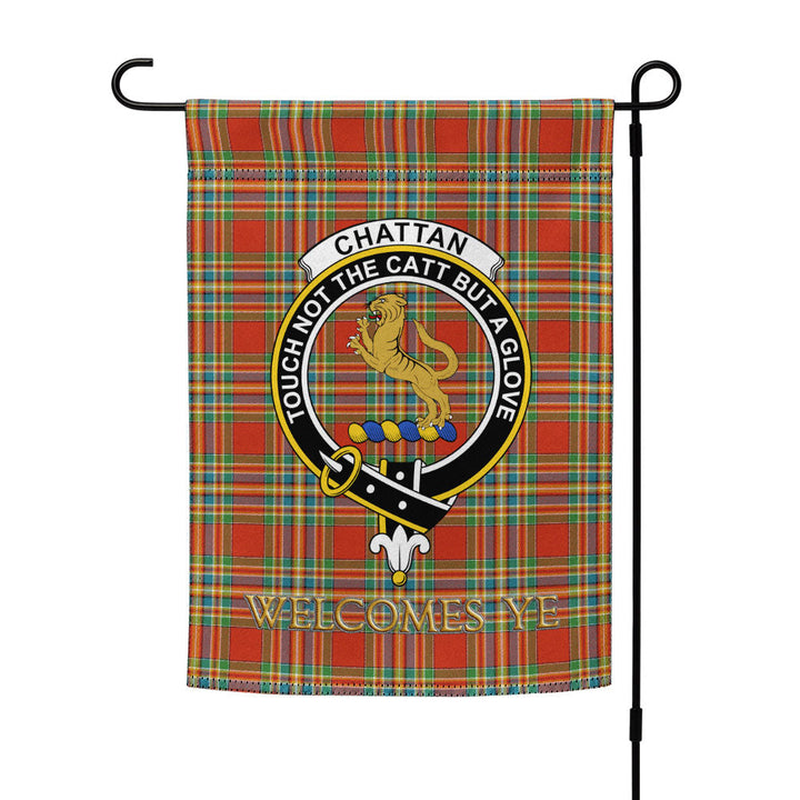 Chattan Ancient Clan Badge Tartan Garden Flag