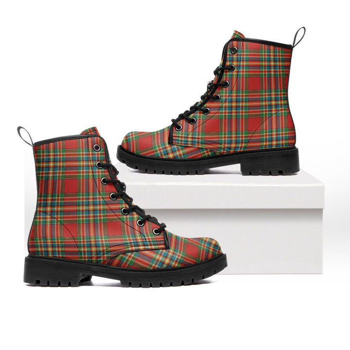 Chattan Ancient Clan Badge Tartan Leather Boots