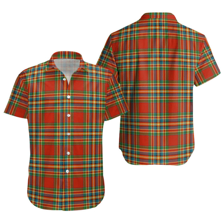Chattan Ancient Clan Badge Tartan Short Sleeve Shirt