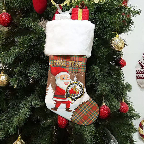 Chattan Ancient Clan Badge Tartan Christmas Stocking Holiday Blessings Merry Christmas Joy