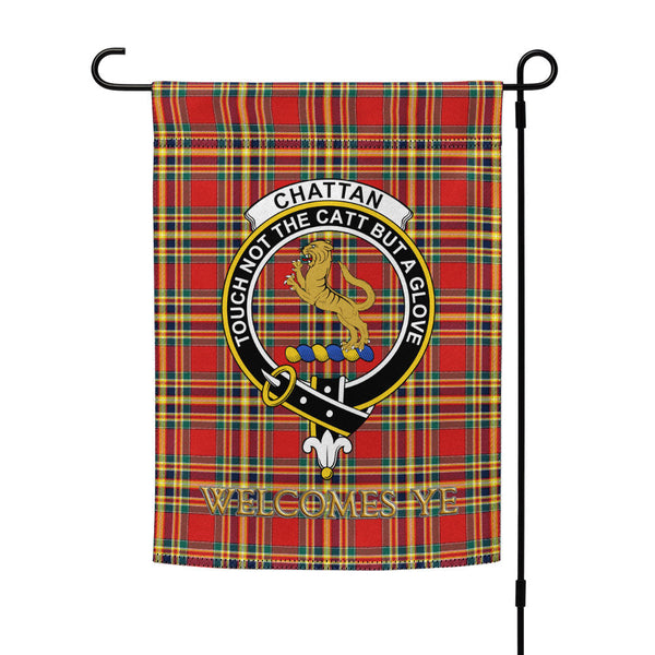 Chattan Modern Clan Badge Tartan Garden Flag