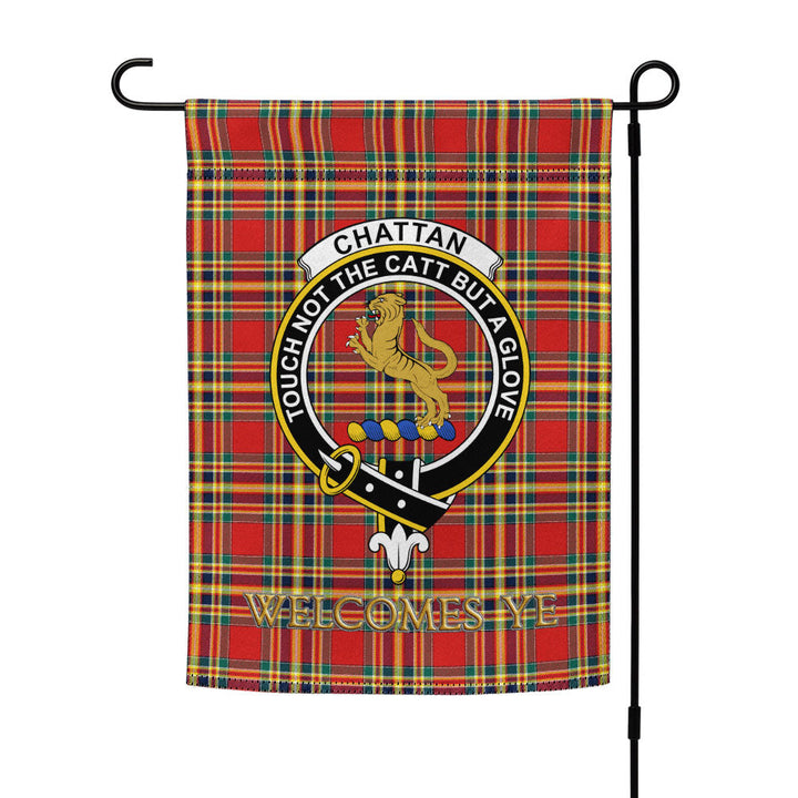 Chattan Modern Clan Badge Tartan Garden Flag