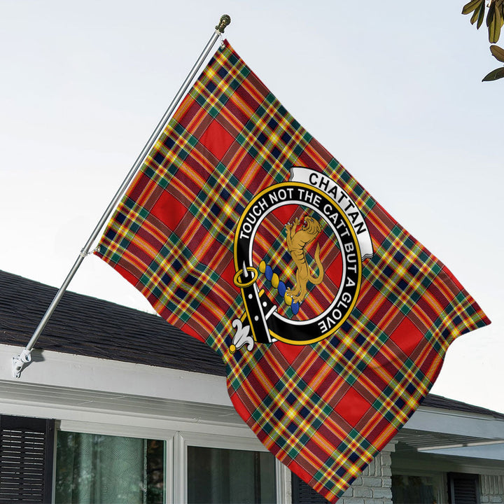 Chattan Modern Clan Badge Tartan House Flag
