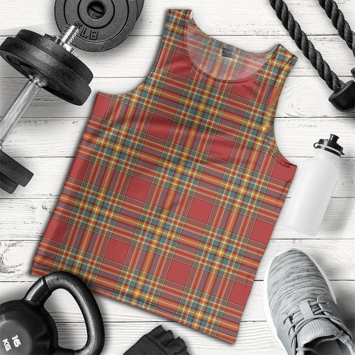 Chattan Weathered Clan Badge Tartan Men Tank Top