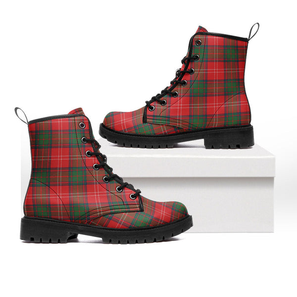 Chisholm Modern Clan Badge Tartan Leather Boots