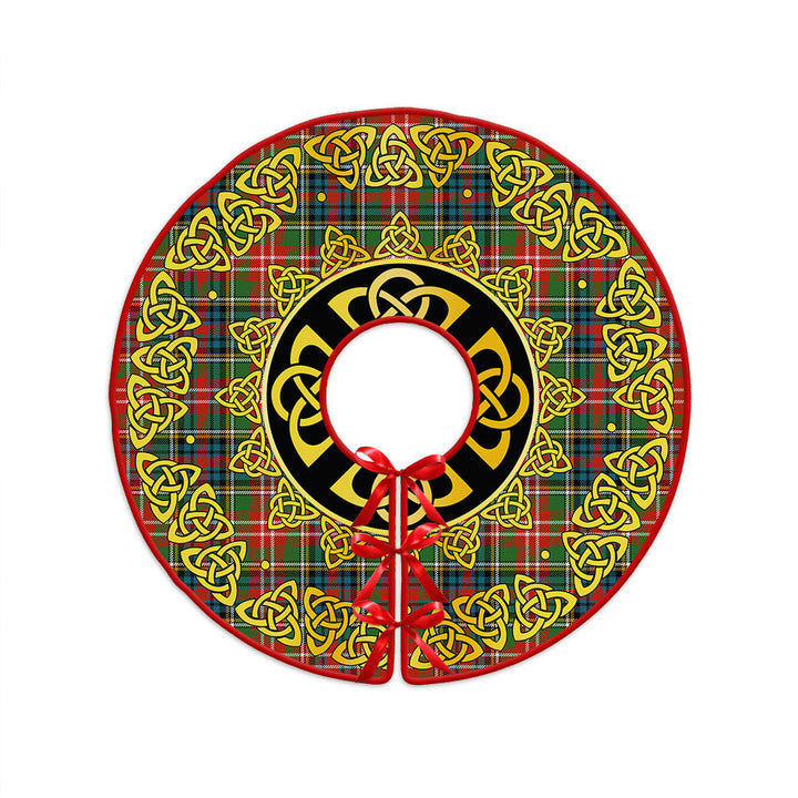 Christie Ancient Clan Badge Tartan Christmas Tree Skirt Golden Celtic Heritage