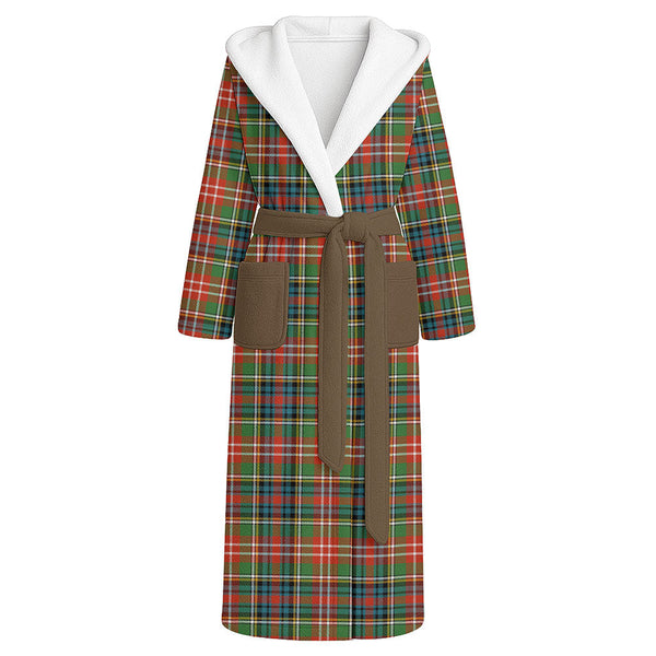 Christie Ancient Clan Badge Tartan Flannel Hooded Bathrobe