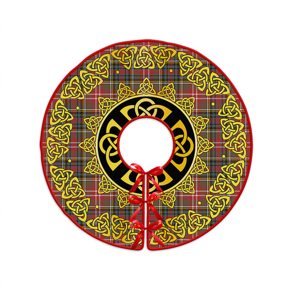 Christie Weathered Clan Badge Tartan Christmas Tree Skirt Golden Celtic Heritage