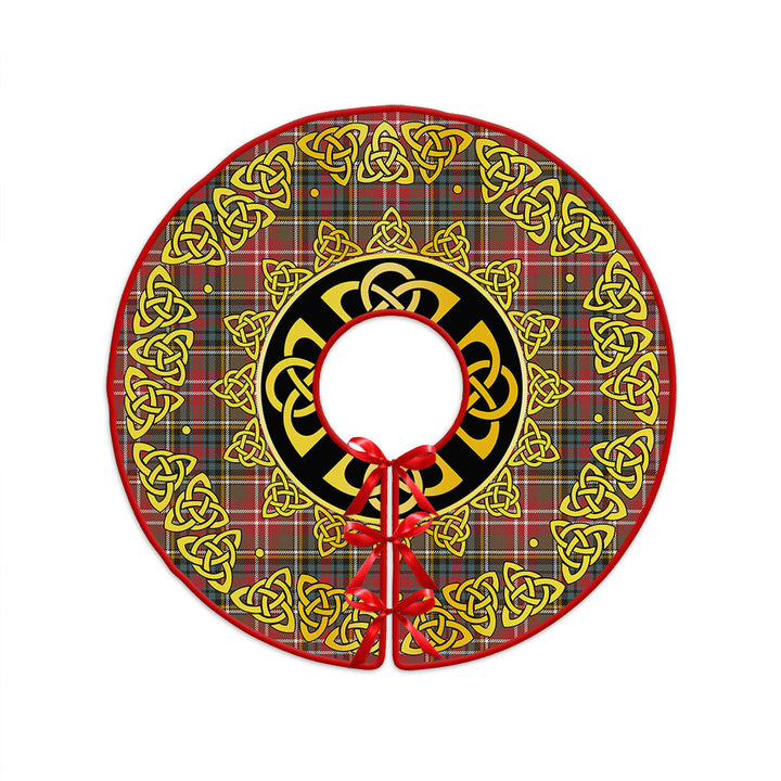 Christie Weathered Clan Badge Tartan Christmas Tree Skirt Golden Celtic Heritage