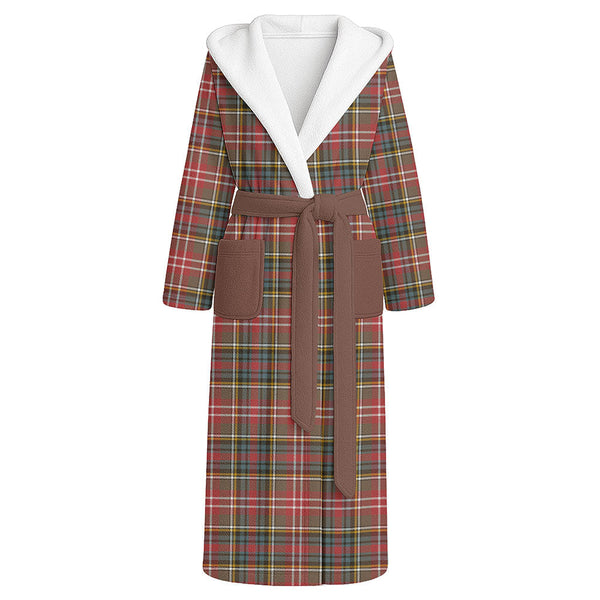 Christie Weathered Clan Badge Tartan Flannel Hooded Bathrobe