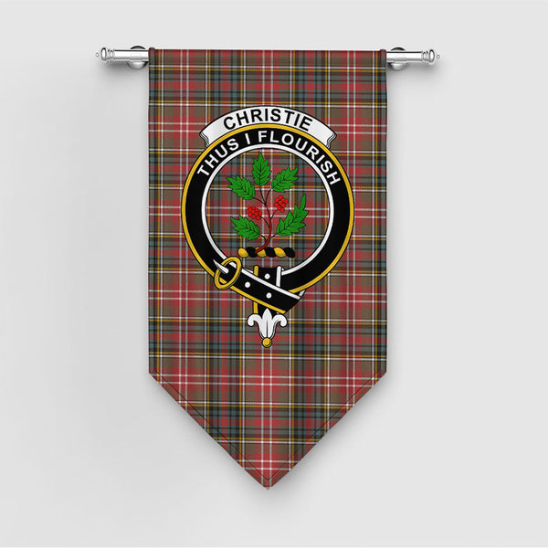 Christie Weathered Clan Badge Tartan Gonfalon