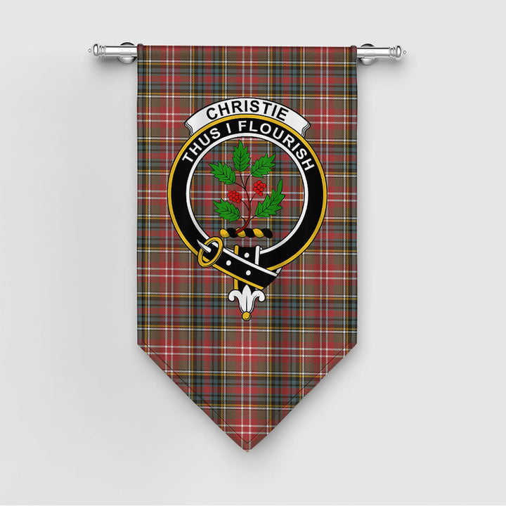 Christie Weathered Clan Badge Tartan Gonfalon
