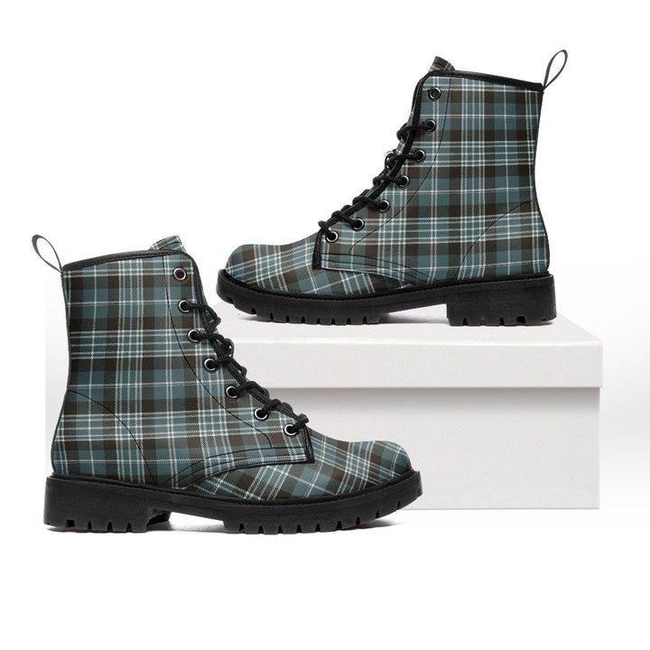 Clark Weathered Clan Badge Tartan Leather Boots
