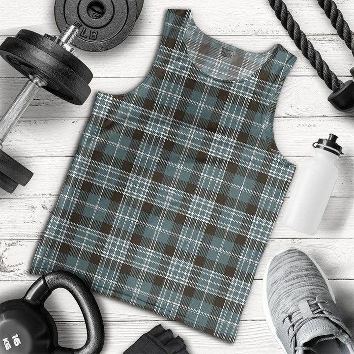 Clark Weathered Clan Badge Tartan Men Tank Top