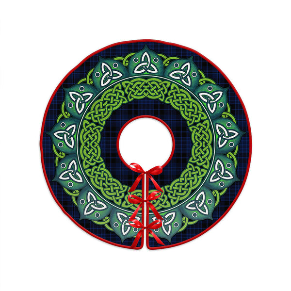 Clark (Clergy) Modern Clan Badge Tartan Christmas Tree Skirt Heritage Holiday Decor