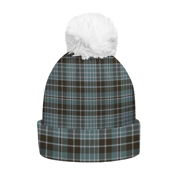 Clark (Clergy) Weathered Clan Badge Tartan Bobble Beanie Hat