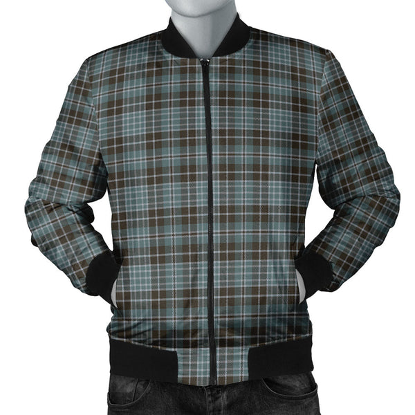 Clark (Clergy) Weathered Clan Badge Tartan Bomber Jacket