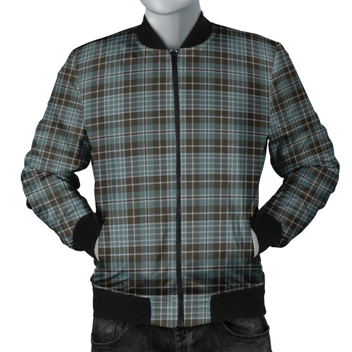 Clark (Clergy) Weathered Clan Badge Tartan Bomber Jacket