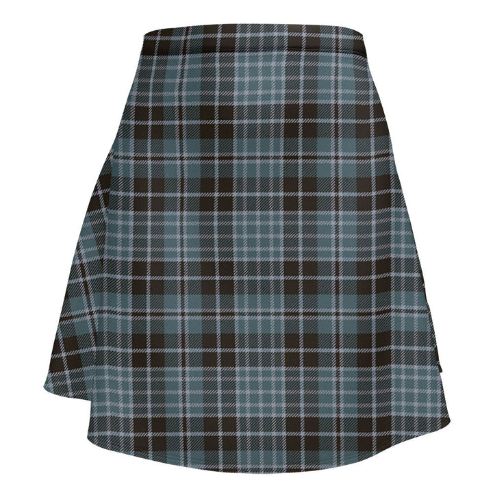 Clark (Clergy) Weathered Clan Badge Tartan Flared Skirt