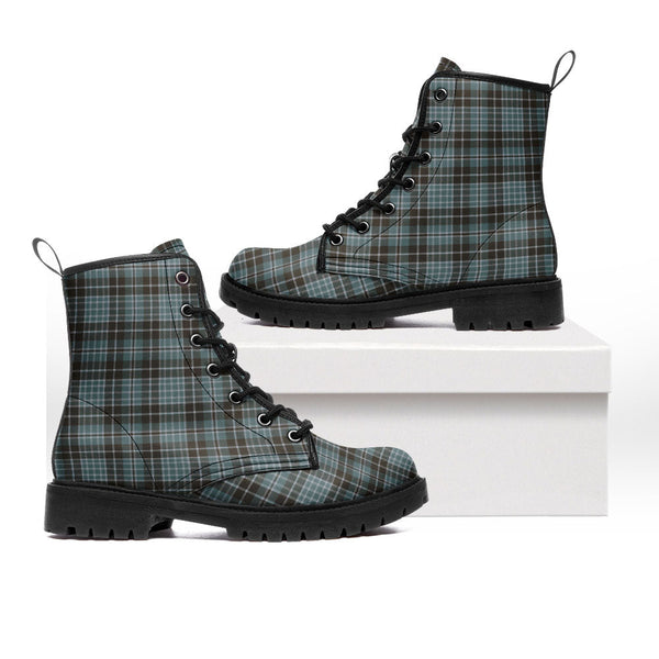 Clark (Clergy) Weathered Clan Badge Tartan Leather Boots