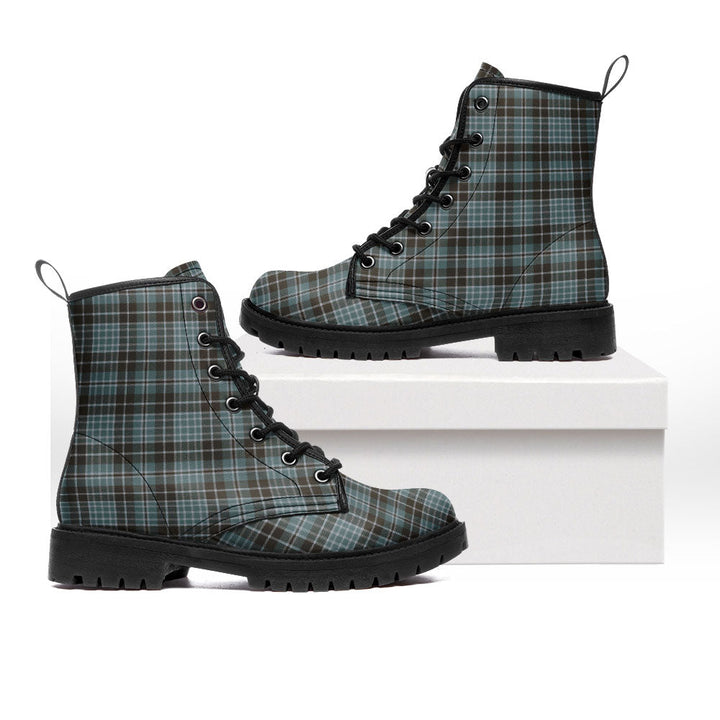 Clark (Clergy) Weathered Clan Badge Tartan Leather Boots