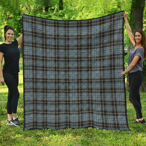 Clark (Clergy) Weathered Clan Badge Tartan Premium Quilt
