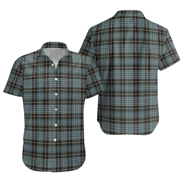 Clark (Clergy) Weathered Clan Badge Tartan Short Sleeve Shirt