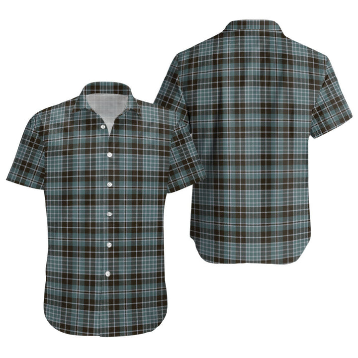 Clark (Clergy) Weathered Clan Badge Tartan Short Sleeve Shirt