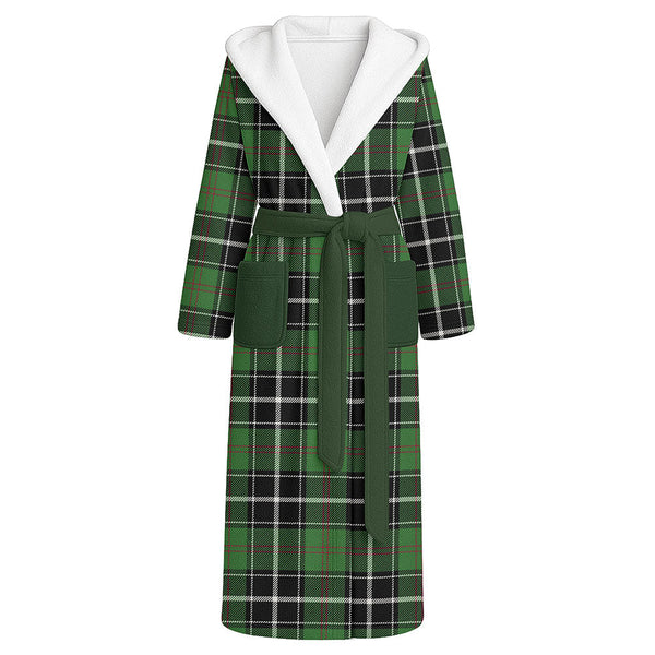 Cleghorn Ancient Clan Badge Tartan Flannel Hooded Bathrobe