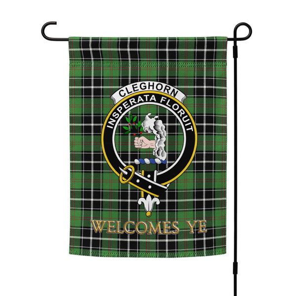 Cleghorn Ancient Clan Badge Tartan Garden Flag