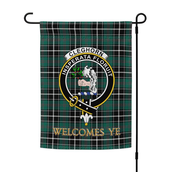 Cleghorn Modern Clan Badge Tartan Garden Flag